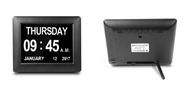 Ekstra Büyük Engelli Vizyon Dijital Gündüz Saati 8 inç LCD Ekran ABS Plastik Malzeme
