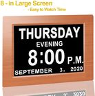 8 Inç Video Broşür Kartı LED Dijital Masa Elektronik Perpetual Calendar Çalar Gün Saat Beyaz Renk / UL Adaptörü / Ekstra l