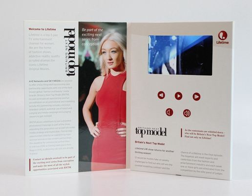Reklam Tebrik için VIF LCD Ekran ODM / OEM Dijital Davet Video Broşür Ekran Video Tebrik Kartı