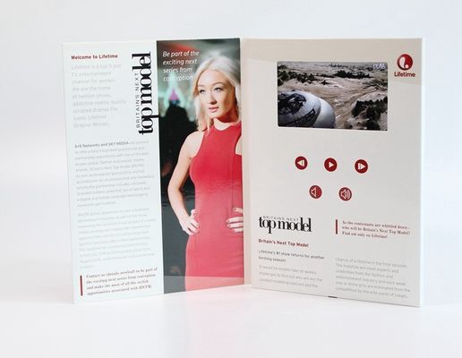 Reklam Tebrik için VIF LCD Ekran ODM / OEM Dijital Davet Video Broşür Ekran Video Tebrik Kartı