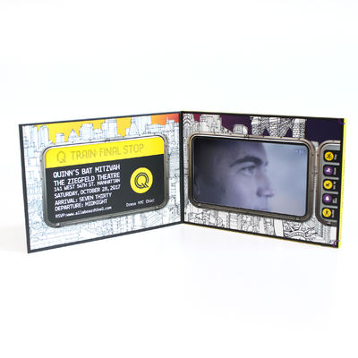 LCD Kart Video Broşür Video Plus Kitapta Baskı 300-2000mA Pil Şarj Edilebilir
