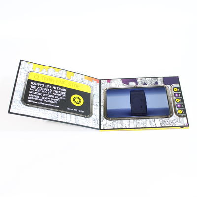 LCD Kart Video Broşür Video Plus Kitapta Baskı 300-2000mA Pil Şarj Edilebilir
