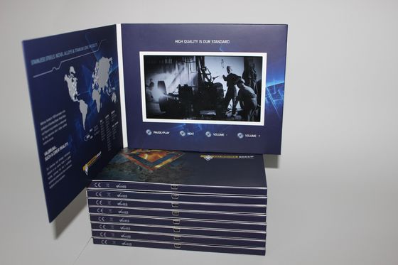 7 &quot;TFT dokunmatik ekran şarj edilebilir LCD Video Broşür iş promosyon için