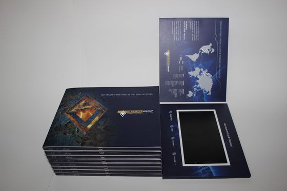 7 &quot;TFT dokunmatik ekran şarj edilebilir LCD Video Broşür iş promosyon için