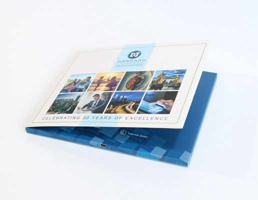 Matt Lamination LCD Video Brochure Card Memory Flash And Custom Dimensions