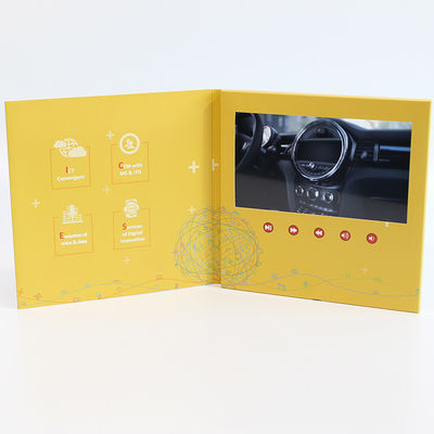 Free Sample VIF Handmade USB downlaoding CMYK printing LCD  HD IPS 7 Inch Video Brochure Card for advertising