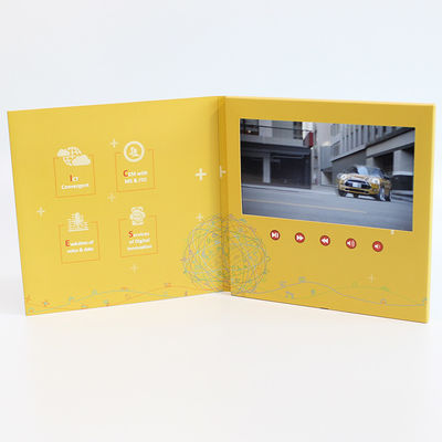 Free Sample VIF Handmade USB downlaoding CMYK printing LCD  HD IPS 7 Inch Video Brochure Card for advertising