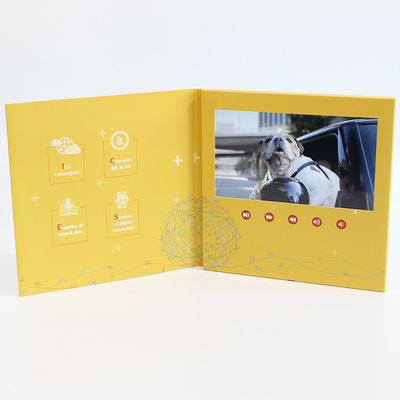 Free Sample VIF Handmade USB downlaoding CMYK printing LCD  HD IPS 7 Inch Video Brochure Card for advertising