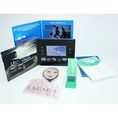 Free Sample VIF Handmade USB downlaoding CMYK printing LCD  HD IPS 7 Inch Video Brochure Card for advertising
