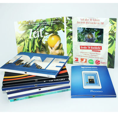 Free Sample VIF Handmade USB downlaoding CMYK printing LCD  HD IPS 7 Inch Video Brochure Card for advertising