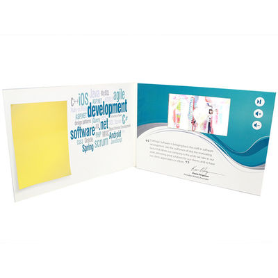 Book Shaped LCD Video Brochure Magnetic Switch For Marketing Events