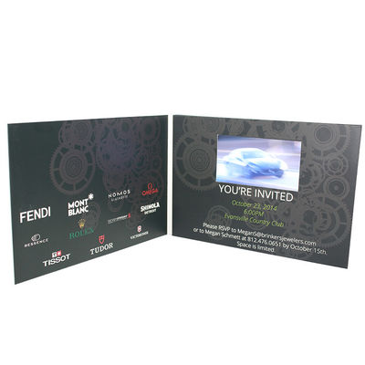 2G Bellekli Özel 5 İnç LCD Ekran 90 * 50mm Video Tebrik Kartı