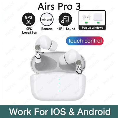 GPS Airpodes Pro 3 için TWS IPX6 Bluetooth Kablosuz Kulaklık Yeniden Adlandır